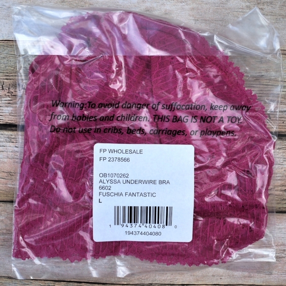 Free People Alyssa Lace Underwire Bralette Fuschia - Picture 10 of 12